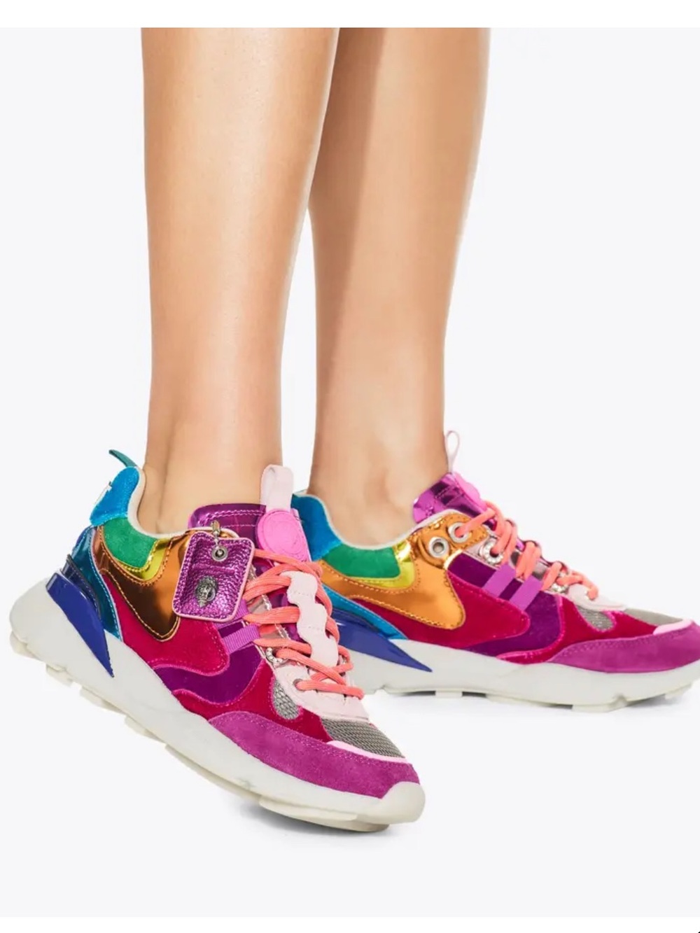 🌈💕 Kurt Geiger Bright Multicolor Women's Runaround Sneaker size 38